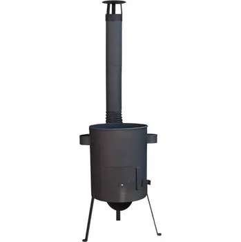 Kempingové nádobí Kotlina 36 cm s žáruvzdornou barvou do 600 ° C + zesílený rošt 4 mm PLUS 600 4 MM