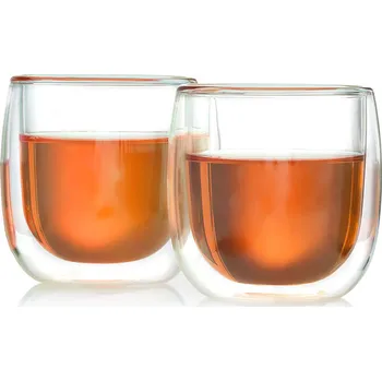 Sklenice FINUM - Termo sklenice 130 ml, 2ks (Dvoustěnná termo sklenice)