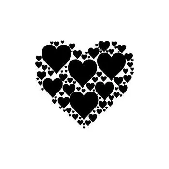 ARTEMISS Srdce ze srdíček - plastová šablona 176 (29x29cm) Rozměr: G 29x29cm