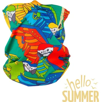 Nákrčník Respilon R-shield Light Parrot Nákrčník proti virům, hello SUMMER (Stylový nákrčník s nanovlákennou membránou, LETNÍ VERZE)