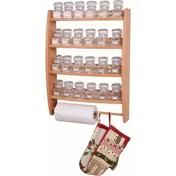 Drátěná police Polička na kořenky 756 - polička s čtyřiadvaceti skleněnými kořenkami