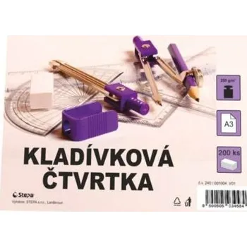 Karton Karton kreslicí A3, 250 g, bílý, 200 ks