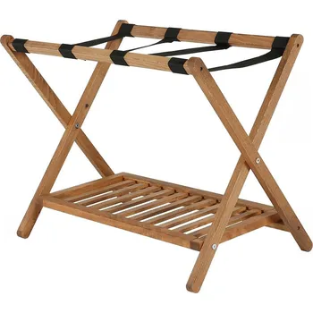 Věšák Zavazadlový odkladač s poličkou - Tmavě hnědý - Poslední kus