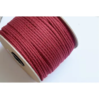 Šňůra na prádlo Snový svět Bavlněná šňůra s jádrem - červená - 4,mm