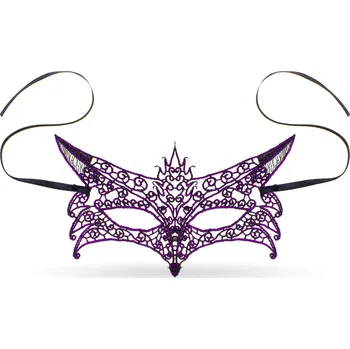 Krajková maska - Fialová liška