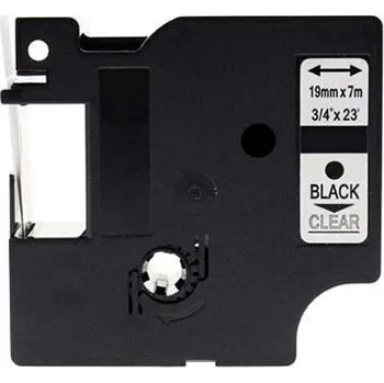Pásek do tiskárny Kompatibilní páska s Dymo 45800, S0720820, 19mm x 7m, černý tisk / průhledný podklad