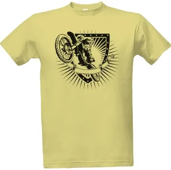 Tričko s potiskem motocross shield pánské