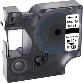 Pásek do tiskárny Kompatibilní páska s Dymo 18055, S0718300, 12mm x 1, 5m černý tisk / bílý podklad