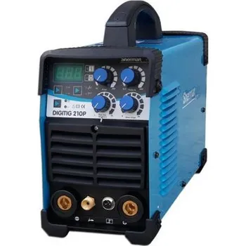 Svářečka DIGITIG 210 P 200 A - 40% svářecí invertor TIG HF + hořák + kabely + ventil + láhev ARGON plná