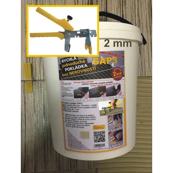 Nivelační přístroj Andal System Nivelační Levelling system SAP3-2 mm, kompletní sada, kovové kleště