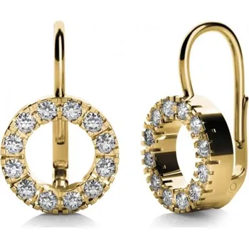 Šperk Couple, Náušnice Sarah ze žlutého zlata a zirkonů, 585-68-3-0462.0Z00.0.00.001.08
