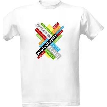 Pánská móda Tričko s potiskem Klíčové slova fotografování pánské