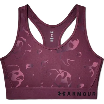 Dámské termo spodní prádlo Under Armour Dámská sportovní podprsenka Mid Keyhole Print Level Purple - XS