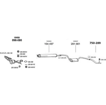 Výfuková trubka výfuková trubka zadní Bosal 750-289