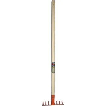 Hrábě Dětské hrábě Atlas (KP-1470730) (Dětské hrábě Atlas s dřevěnou násadou a kovovou pracovní částí - délka 75 cm, 6 cm zuby)