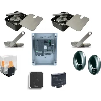 NICE METROKIT NRZ - sada podzemních pohonů s NEREZ boxy pro dvoukřídlou bránu do 7m