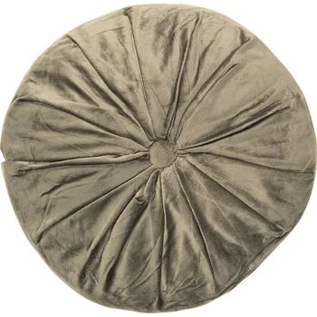 Dekorativní polštářek Khaki kulatý sametový polštář - Ø 38*8 cm