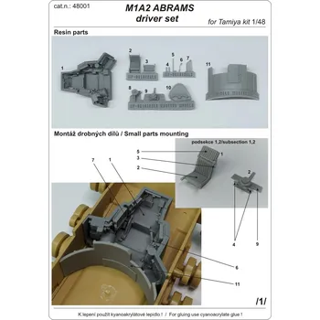 Plastikový model MP Originals Masters Models 1/48 M1A2 Abrams driver set (for Tamiya kit 1/48 scale)