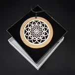 AMADEA Dřevěný přívěsek z masivního dřeva kulatý s vkladem - mandala, 6,5 cm