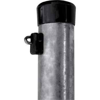 Plot Sloupek kulatý IDEAL Zn 1500/48/1,5mm, černá čepička