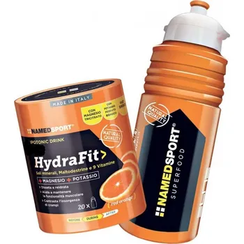 Iontový nápoj NAMEDSPORT> HydraFit 400 g červený pomeranč + láhev Elite Giro