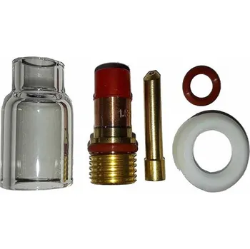 Svářečka Hubice průhledná SR17,18,26 velikost SR9,20 plynová čočka 2,4mm set