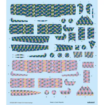 Plastikový model Eduard 1/72 Fokker D.VII 5color lozenge (EDUARD)