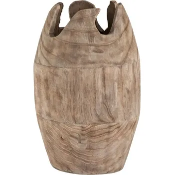 Váza Dřevěná dekorační váza Ermi - ∅ 26*42cm