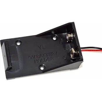 Držák baterie Napájecí konektor 9V baterie (plastový držák)