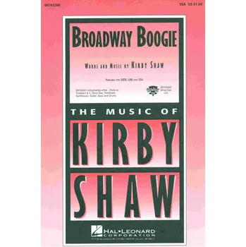 Hudebniny BROADWAY BOOGIE / SSA* + piano/chords
