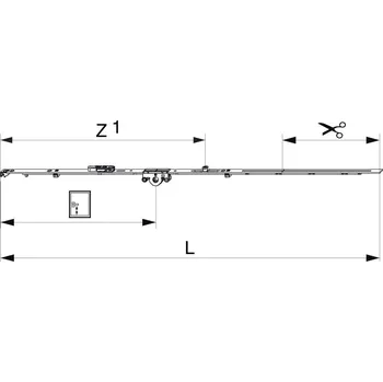 Příslušenství k oknu MACO Převodovka 840 DX fixní, DM15, MM FFH 661-840 GM300