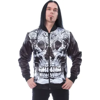 Pánský bomber bunda pánská HEARTLESS - RASMUS - BLACK/WHITE - M