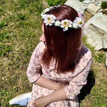 Čelenka DAALO Květinová čelenka - bílá