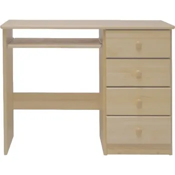 Jídelní stůl Via-nábytek Psací stůl PEGAS 4S masiv borovice Povrchová úprava: Moření odstín ořech