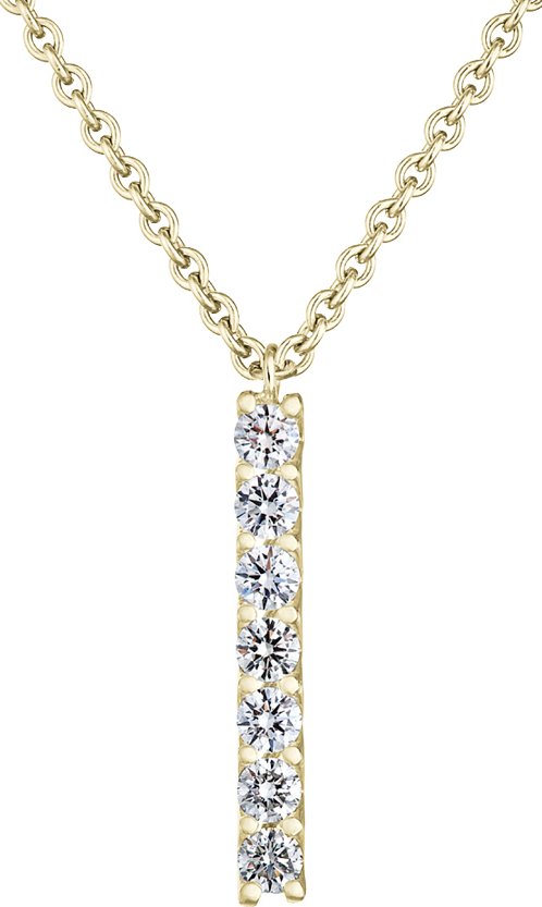 Tiami Řetízek ze žlutého zlata s diamantovým přívěskem Pure Line 7
