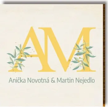 Svatební dekorace Svatební magnet iniciály s listy