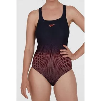 Dámské plavky SPEEDO Printed Medalist One Black Red velikost: D 42 - EU