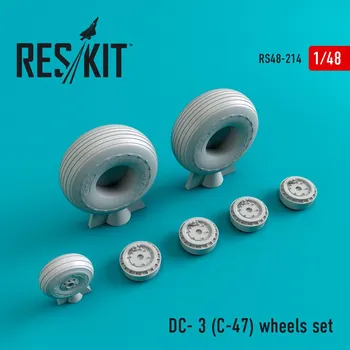 Plastikový model Reskit 1/48 DC-3 (C-47) wheels (HAS/MONO/REV)