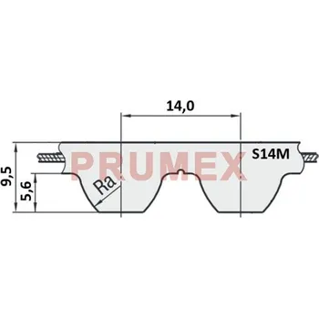 Řemen ozubený 3850 S14M optibelt STD rukáv