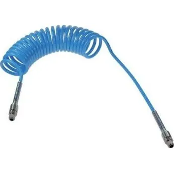 Příslušenství ke kompresoru Parker Hadice spirálová nylonová délka 4m, závit 1/4" - - modrá