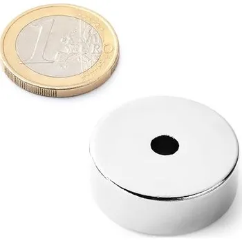 Dekorativní magnet Neodymový kruhový magnet Ø 27/5 mm, v. 10 mm, síla 17 kg