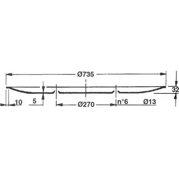 Talíř Kluzný talíř Ø 735mm, vhodné pro GALFRE/165
