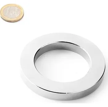 Dekorativní magnet Neodymový kruhový magnet Ø 75/49 mm, v. 10 mm, síla 40 kg
