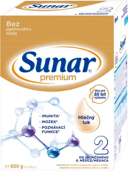 kojenecká výživa Sunar Premium 2 600 g