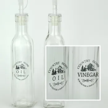 Nádoba na olej a ocet Skleněná sada na ocet a olej Country Home 29cm