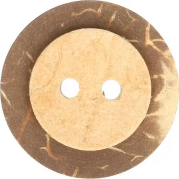 Knoflík Knoflíky z kokosové skořápky 20 mm dvojbarevné (Knoflíky z kokosové skořápky 20 mm dvojbarevné)