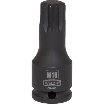 Gola sada Hlavice zástrčná 3/8", XZN (spline), M12, CrMo, Welzh (Welzh Werkzeug)