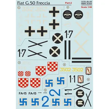 Plastikový model Print Scale 1/48 Fiat G.50 Freccia - part 2 (wet decals)