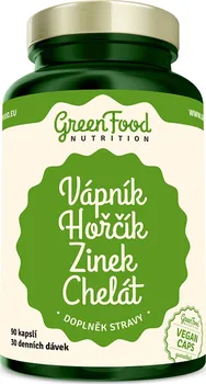 GreenFood Nutrition Vápník hořčík zinek chelát 90 cps.