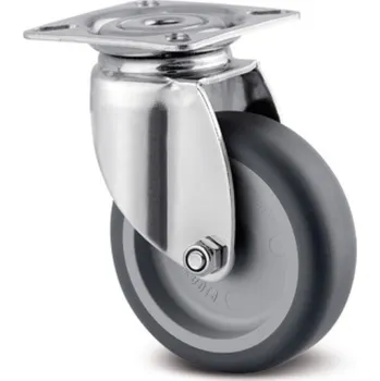 Dvoukolový ruční vozík Nerezové přístrojové kolečko PJO 75, otočné,plotýnka